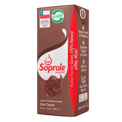 LECHE CHOCOLATE 200ML SOPROLE