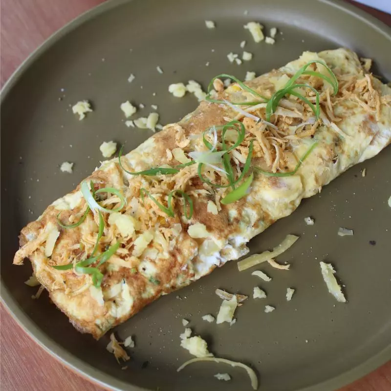 Omelete Frango e Ricota