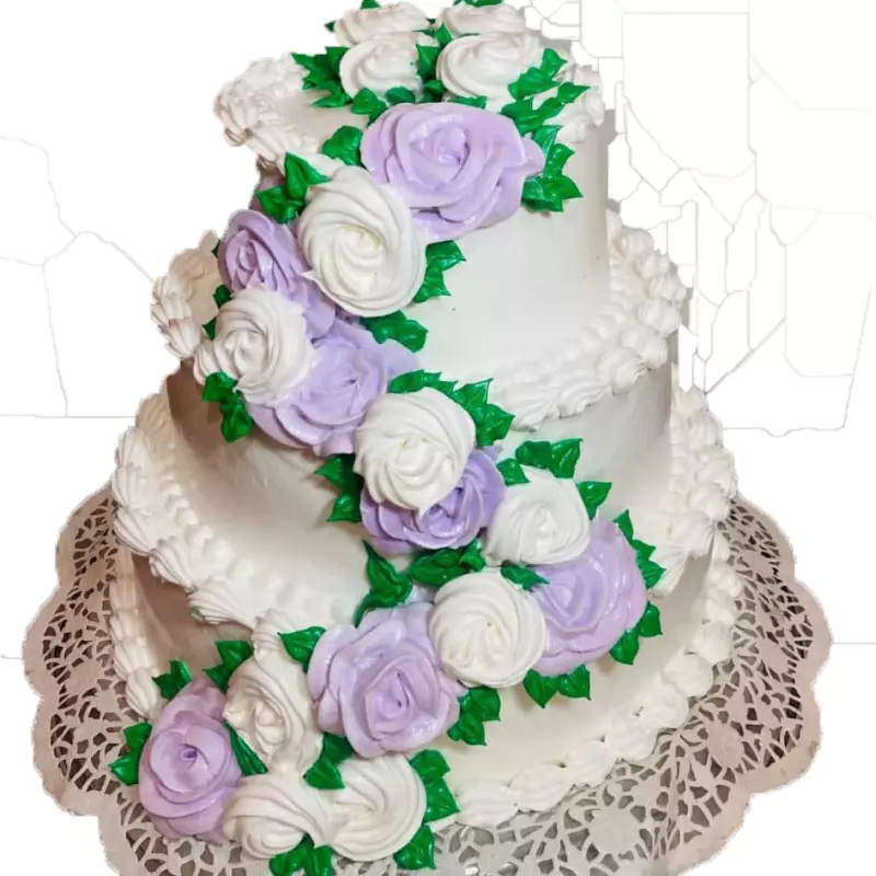 Cake de cumpleaños 3ps con flores