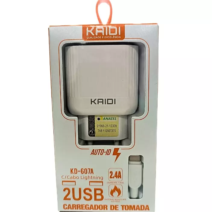 CARREGADOR KAIDI LIGHTINING KD-607A