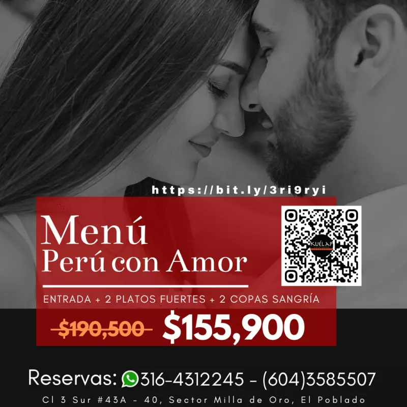 Menú Perú con Amor (2 personas)