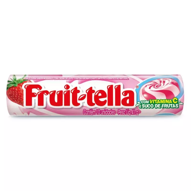 Fruit-Tella Bala Dura Morango