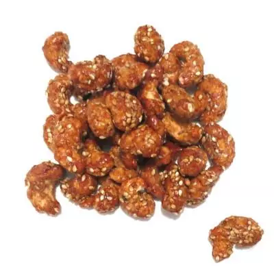 Castanha caju caram. gergelim