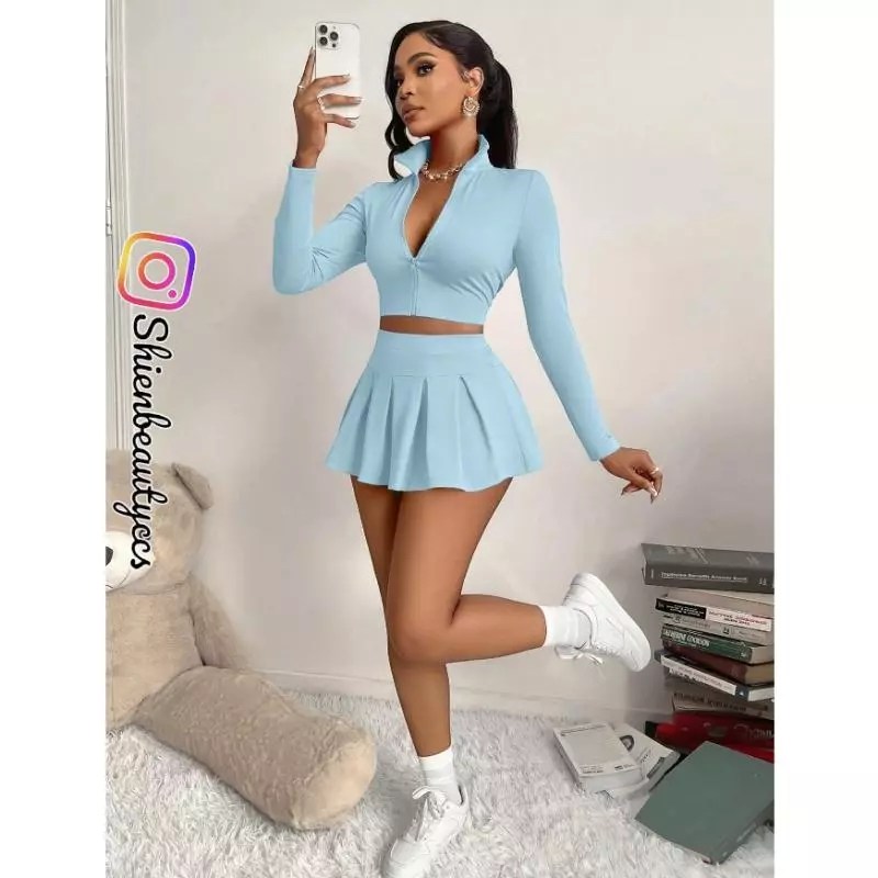 Conjunto Azul falda Short