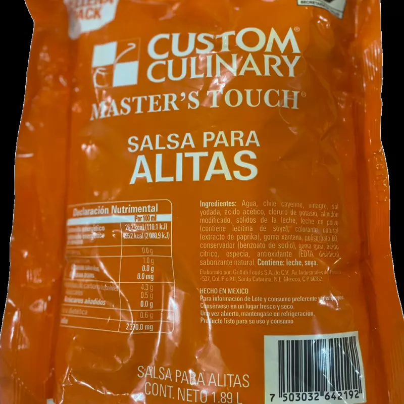Salsa Alitas Zafran (Búfalo) 2 kilos