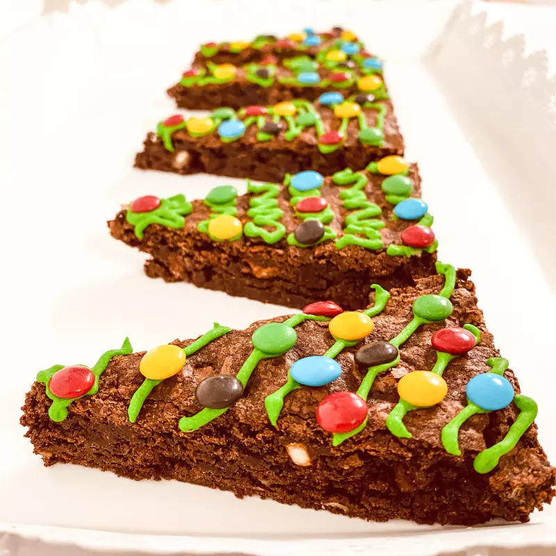 Brownies navideños