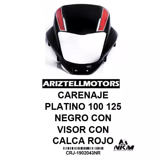CARENAJE PLATINO 100 125 NEGRO CAL R