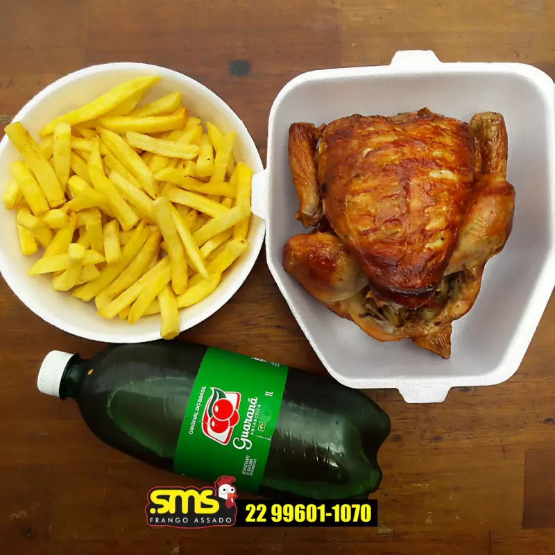 Frango+batata+ fritas G + guarana 1L