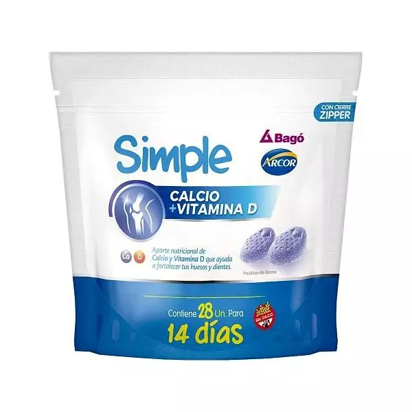 Simple Calcio + Vitamina D Gomitas.