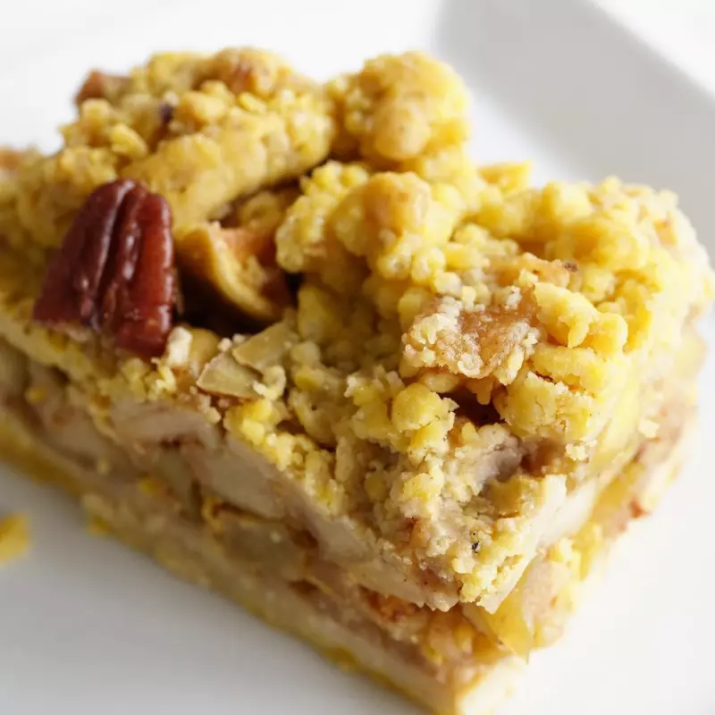 Crumble de manzana con pecanas