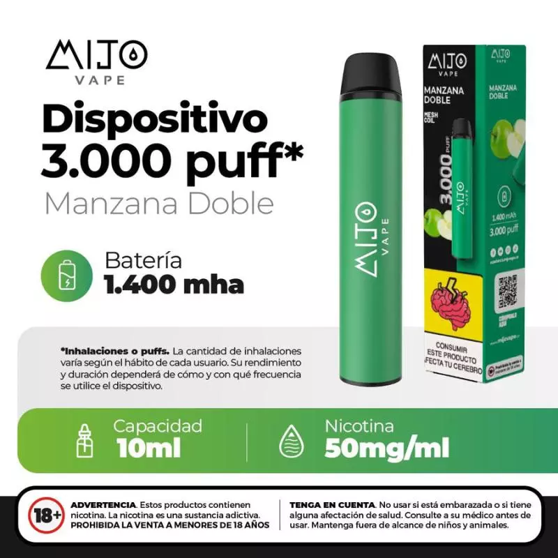 MANZANA DOBLE (3.000 PUFFS)
