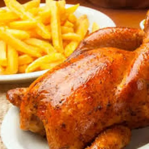 2 Pollos asados + 1.5kg Papas Fritas