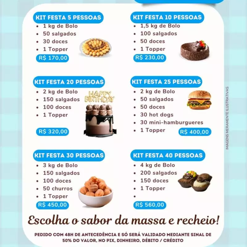KIT FESTA 40 PESSOAS