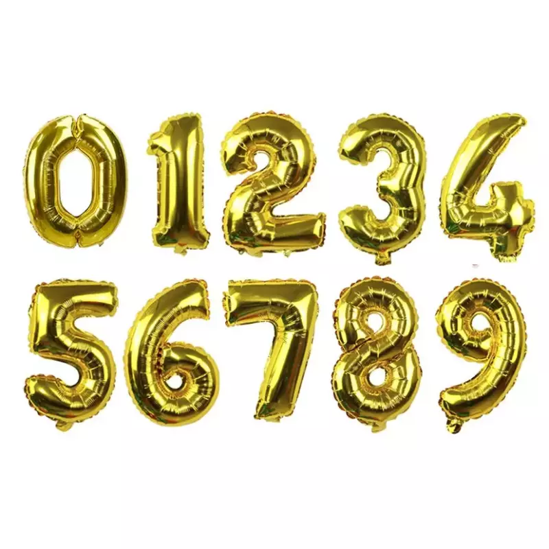 Globo Número Dorado 80cm