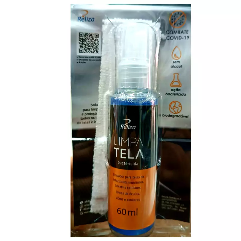 LIMPA TELA C/FLANELA RELIZA 60ml
