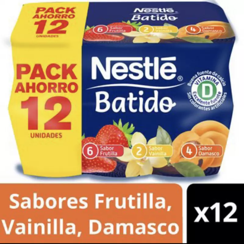 Pack yoghurt Nestle 12 unidades