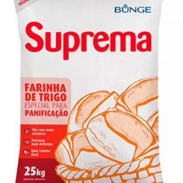 Farinha de trigo panificação 25 gk