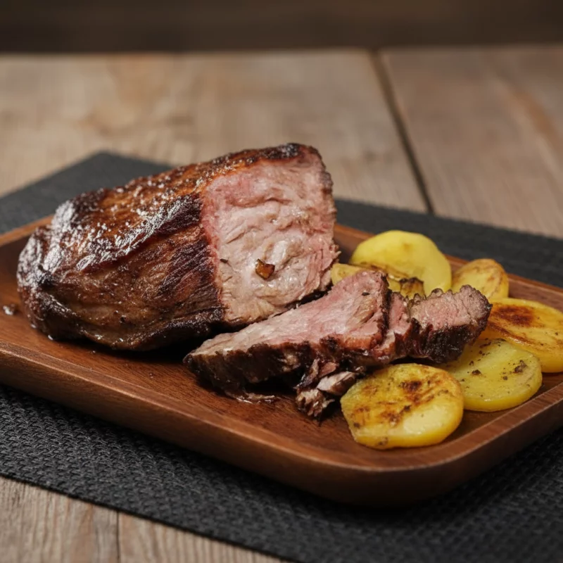 Costela na pressão e assada no forno