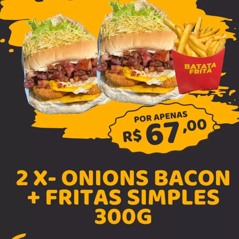 ( 2 X-Onions ) + Fritas 300g