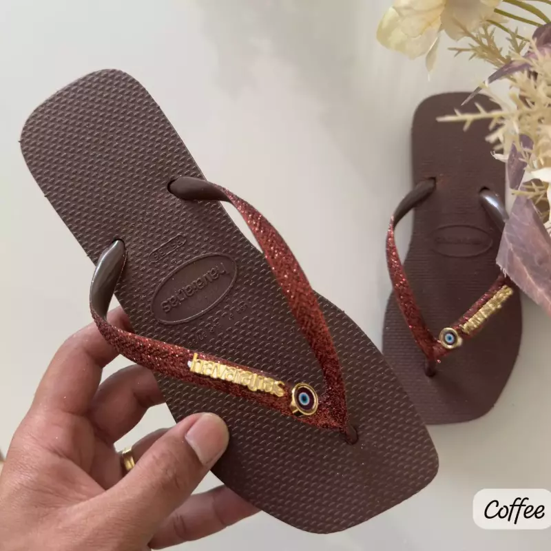 Fem gliter ping olho grego marron