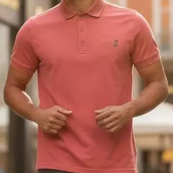 Polo Micro-Piqué Rosa Salmón