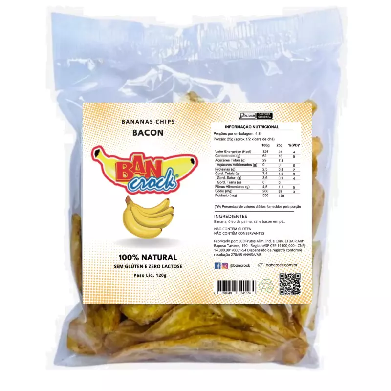Chips Banana Bacon - 120g