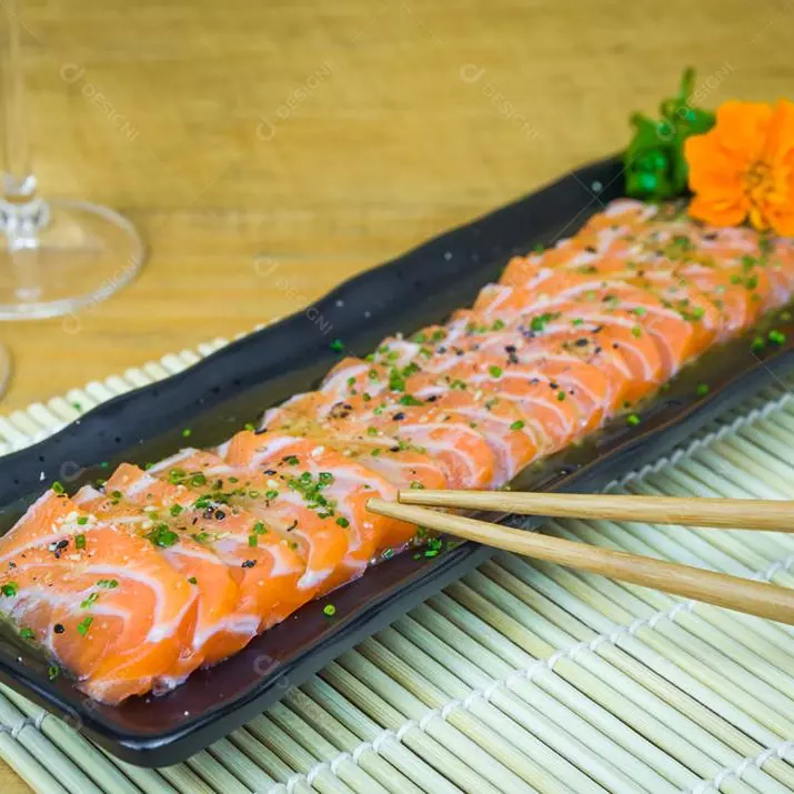 PROMOÇÃO 1/2 porção Carpaccio Salmão