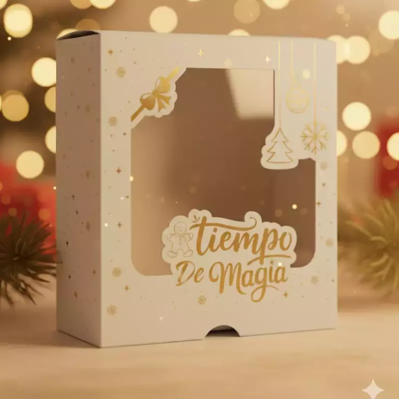 Caja empaque vela 15cm estampada