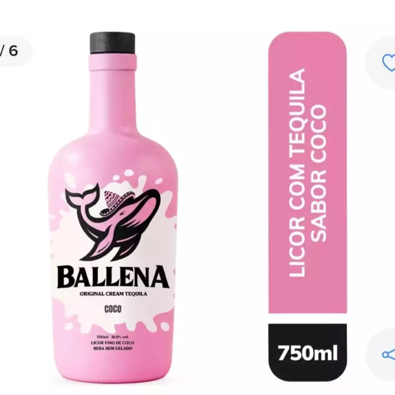 Licor Ballena Coco 750ml