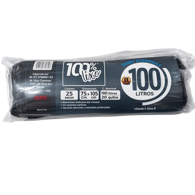 Saco pra lixo 100LT 25un