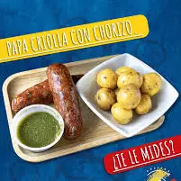 Chorizo con papa criolla