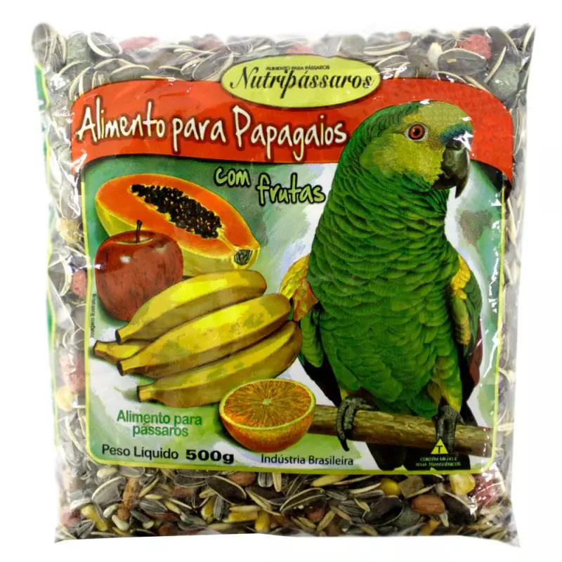 MISTURA PAPAGAIO C/FRUTA 500GR