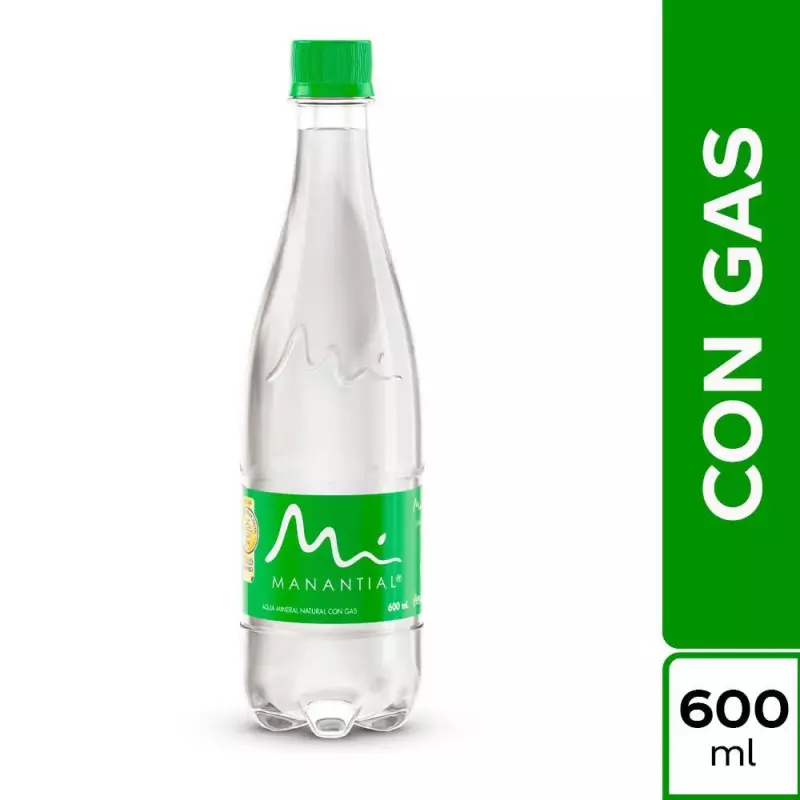 Agua Manantial Con Gas.