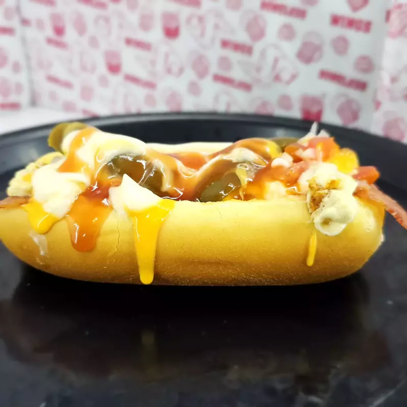 Hot dog tocino y queso