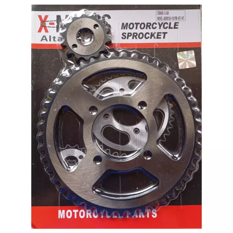 SET SPROCKET LIBERO 125/YBR 45T 14T