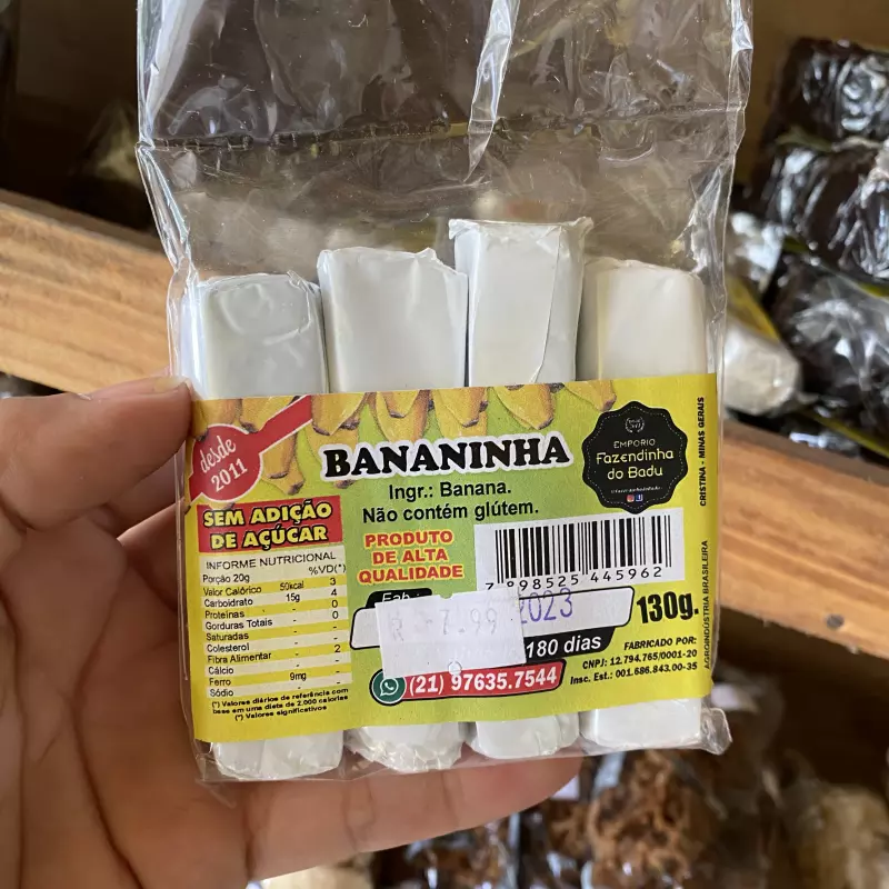 Bananada s/ açúcar palito