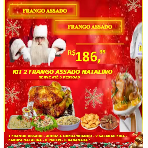 KIT 2 FRANGO ASSADO NATALINO