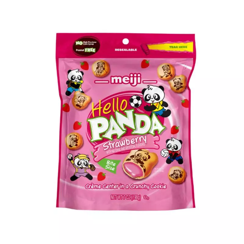 Hello panda strawberry 7oz