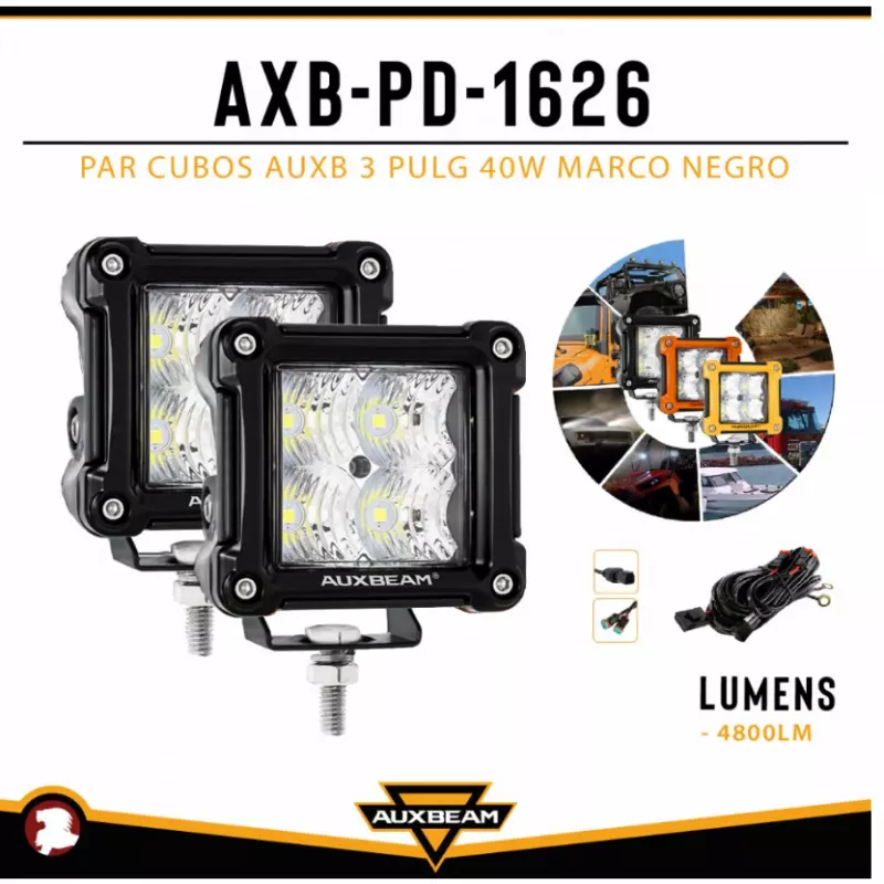 PAR CUBOS AUXB 3 PULG 40W