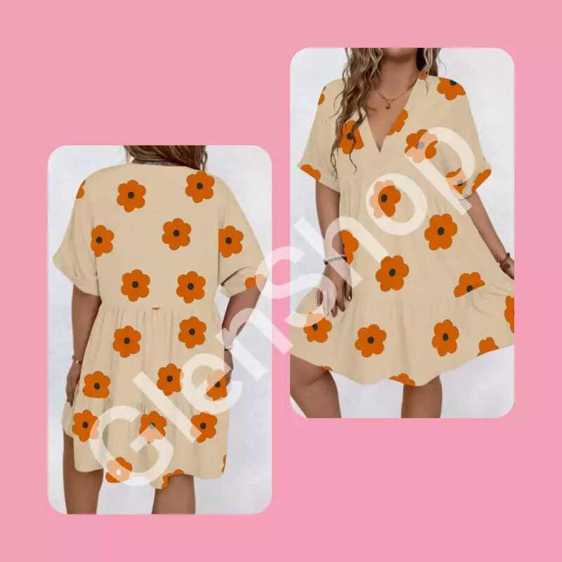 Vestido estampado floral amarillo