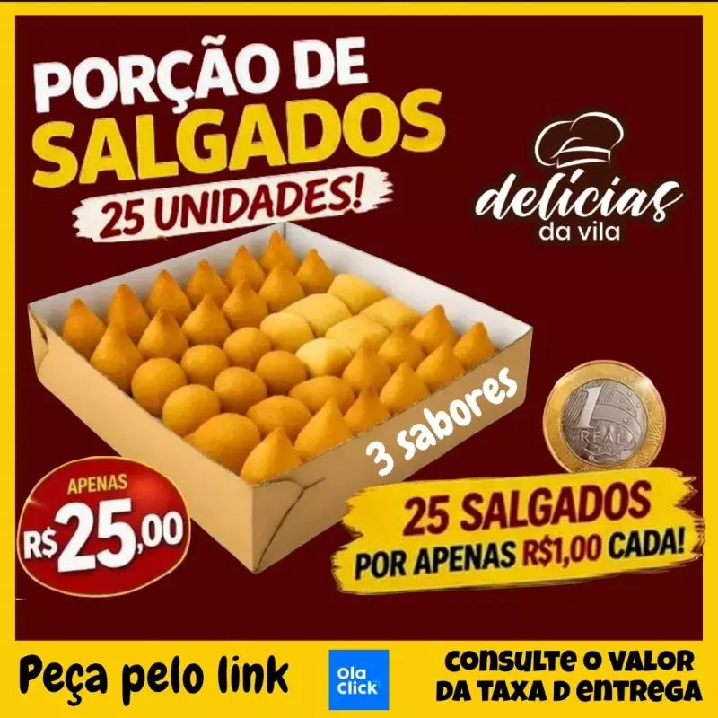 25 salgadinhos
