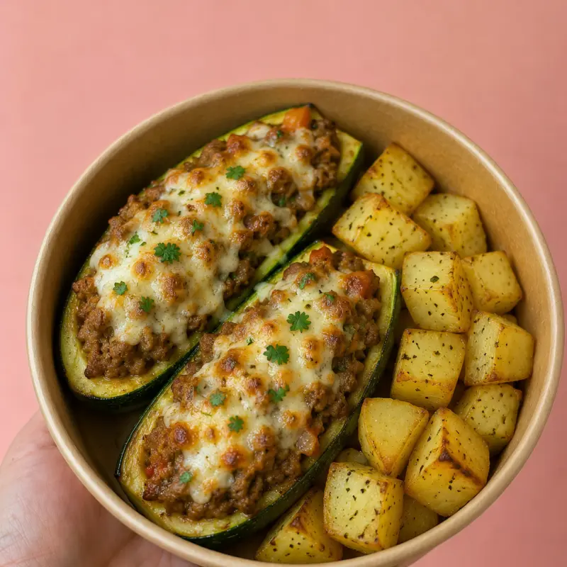 Calabazas rellenas de carne molida