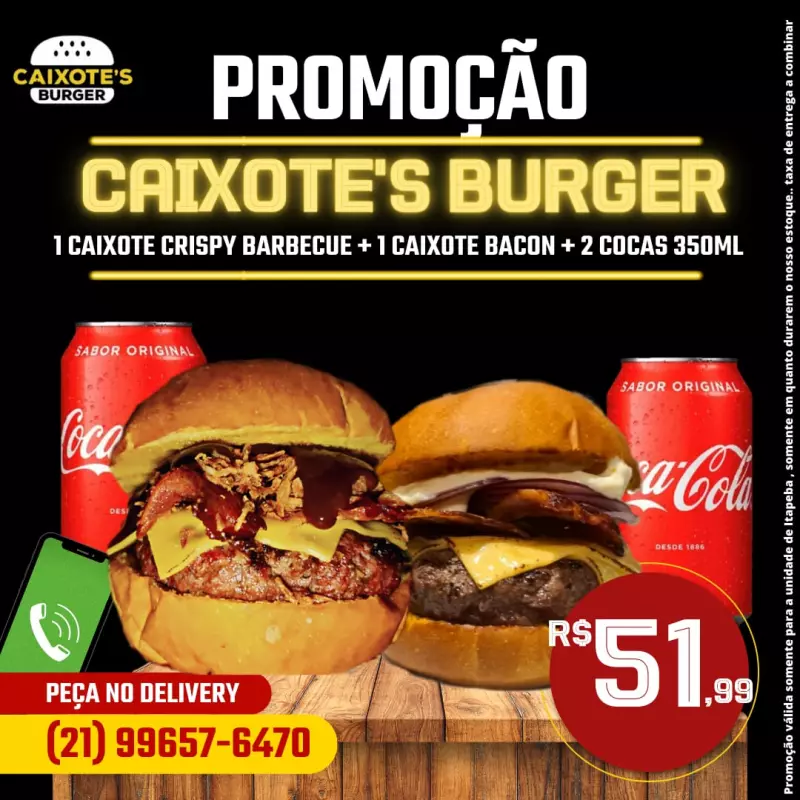 1 Crispy Barbecue + 1 Bacon + 2cocas