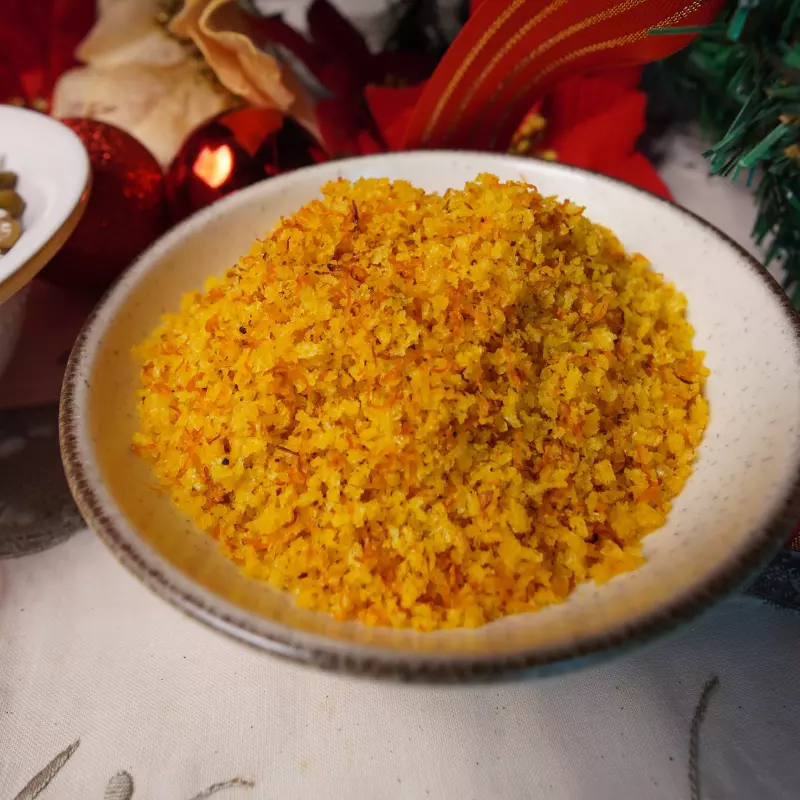 Farofa panko com cenoura