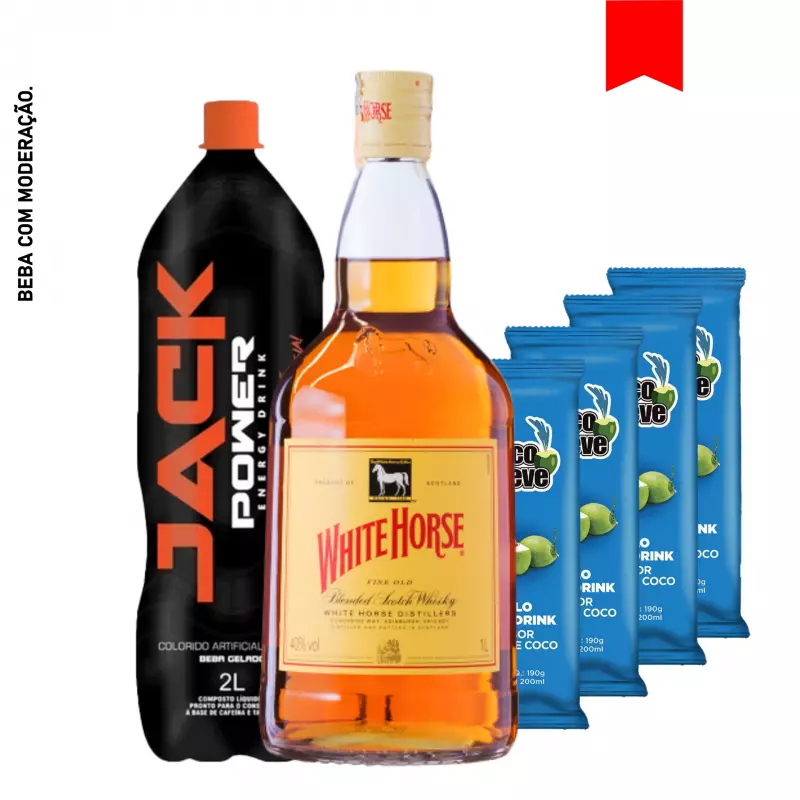 Combo Whisky White Horse 1L