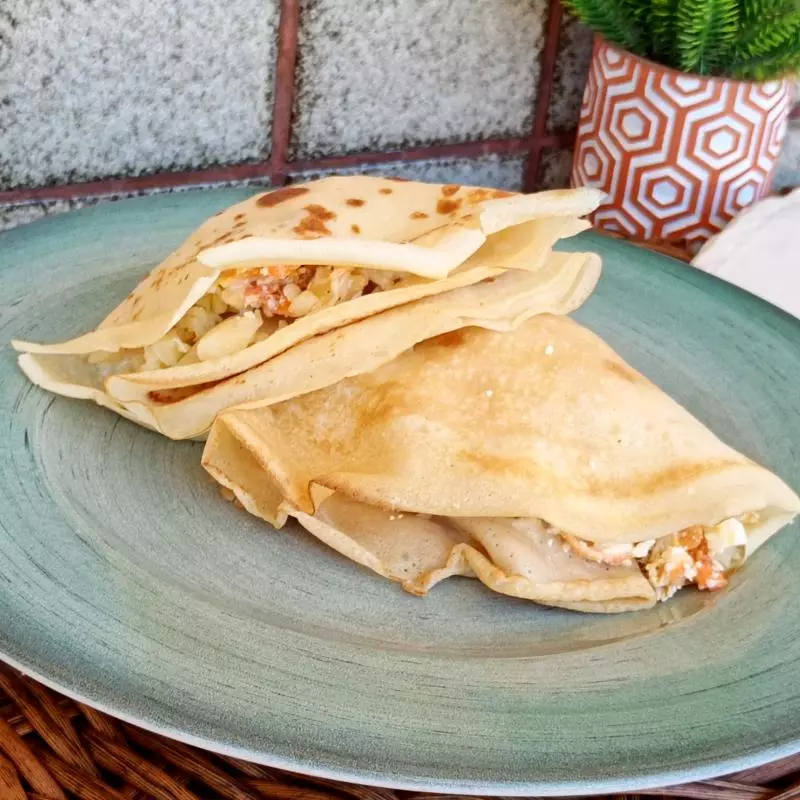 Crepe de Frango com ricota