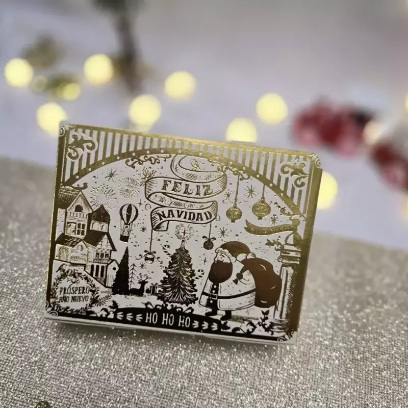 Caja natilla estampada