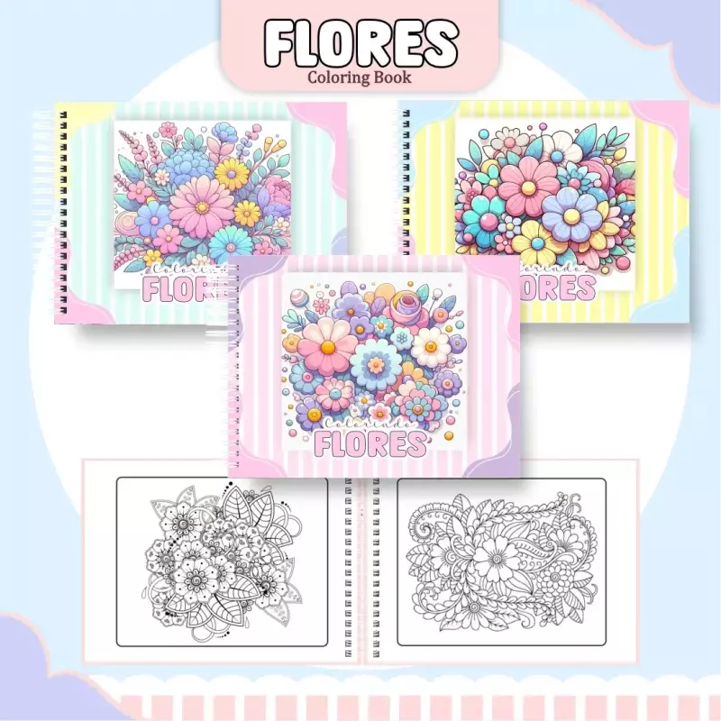 Colorindo flores