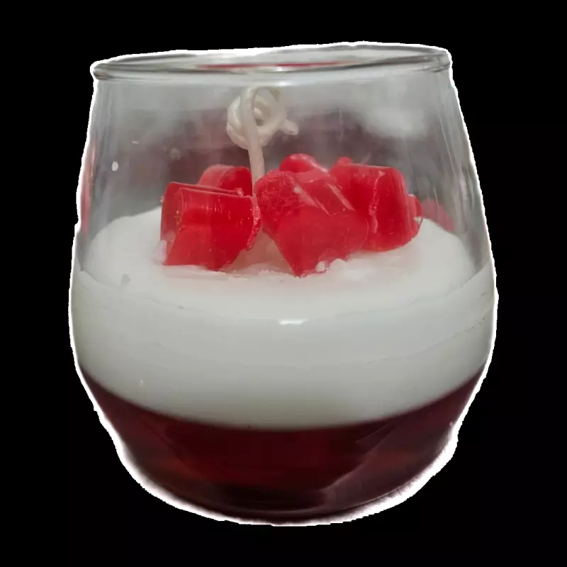 Vela frasco corazones aya