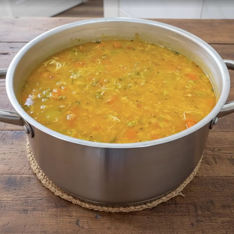 CALDO DE LEGUMES (COM FRANGO)